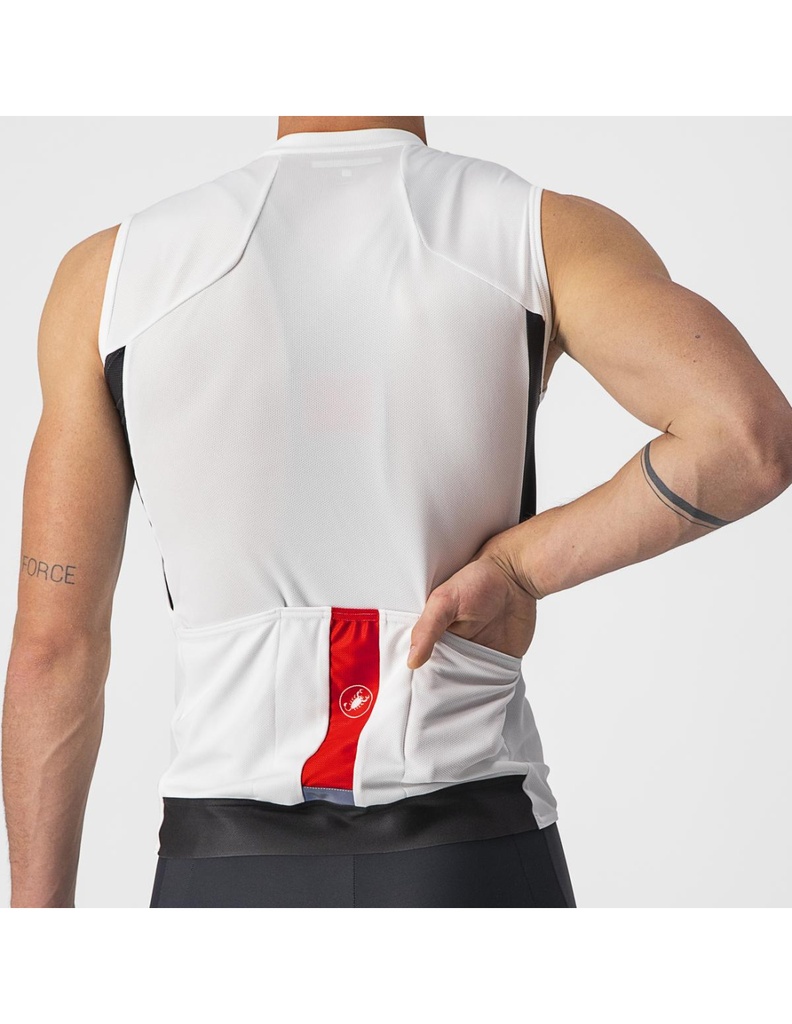 Maillot Castelli Hombre Entrata VI s/m Marfil/Neg cl/Rj