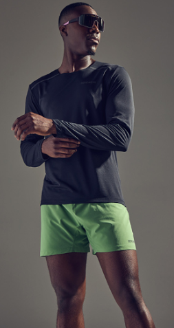 CONCURVE 5” Brief Shorts Mens, lab graphite