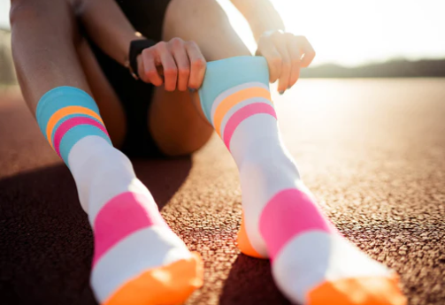 CALCETINES INCYLENCE ULTRALIGHT TRACKS CYAN PINK