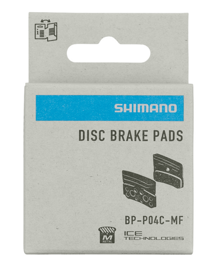 P04C Metal pad with fin and spring (pair)