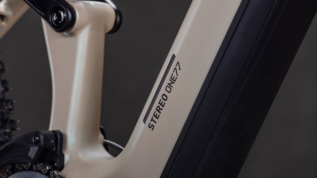 Bicicleta Cube Stereo Hybrid ONE77 HPC SLX 800 glintsand´n´black