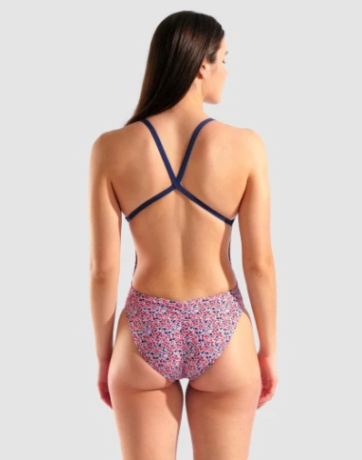 BAÑADOR ARENA PEBBLES SWIMSUIT XCRISS CROSS 	MULTI WHITE