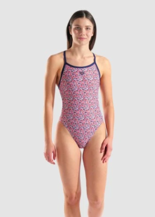 BAÑADOR ARENA PEBBLES SWIMSUIT XCRISS CROSS 	MULTI WHITE