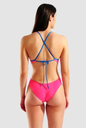 BAÑADOR ARENA SWIMSUIT TIE BACK SOLID SHOCKING PINK
