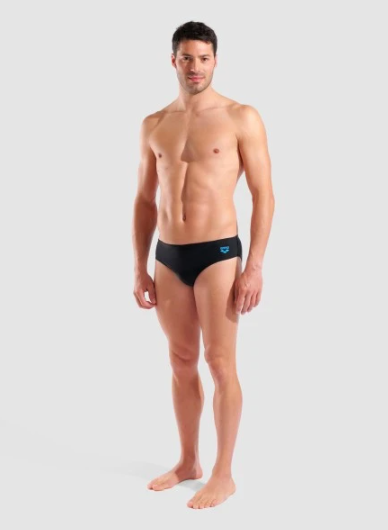 BAÑADOR ARENA LOGOTYPE SWIM BRIEFS BLACK
