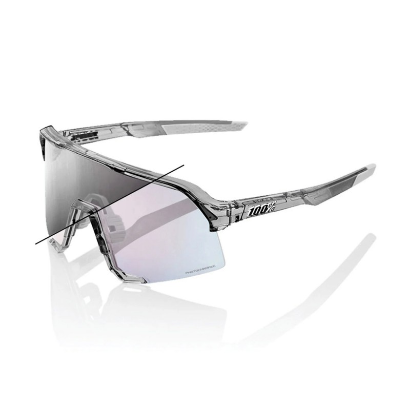 Gafas 100% S3 Pol Translucent Grey /Rose Gold Mirror Photo Lens