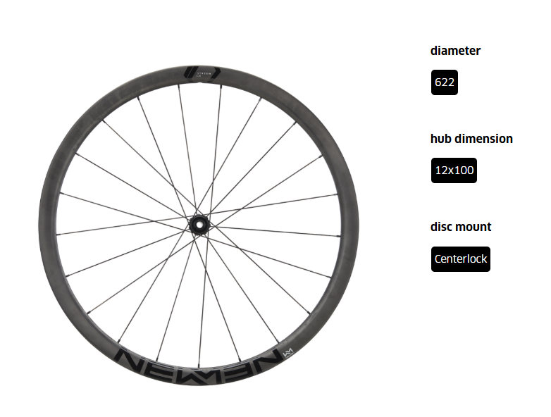 Rueda NEWMEN Streem C.35 622 21 agujeros FADE R SP CL 12x100