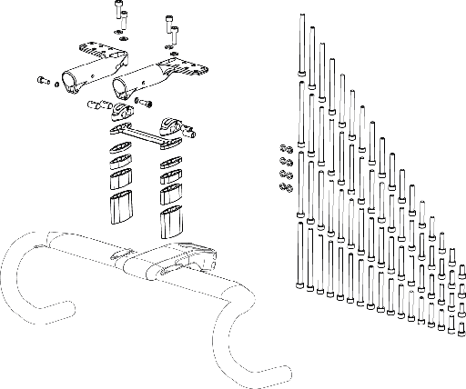 CUBE Bracket Set for Handlebar Litening Aero