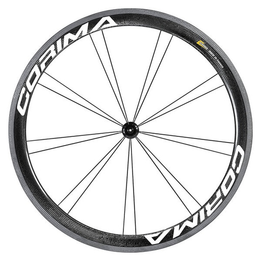 [R0203204003] RUEDA CORIMA 47 MM "WS BLACK" 28" 700C 20R CUBIERTA DEL TA DX (3K) BLANCO