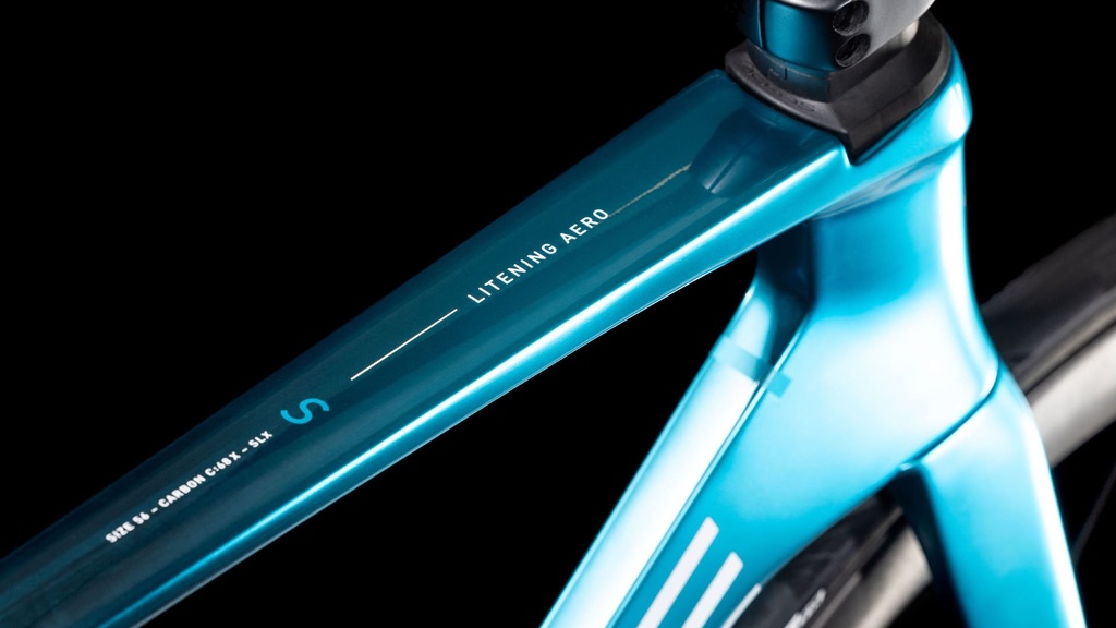 Bicicleta Cube Litening AERO C:68X SLX chromeblue´n´liquidblue