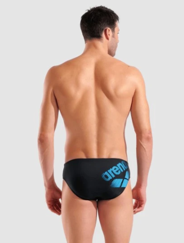 BAÑADOR ARENA LOGOTYPE SWIM BRIEFS BLACK