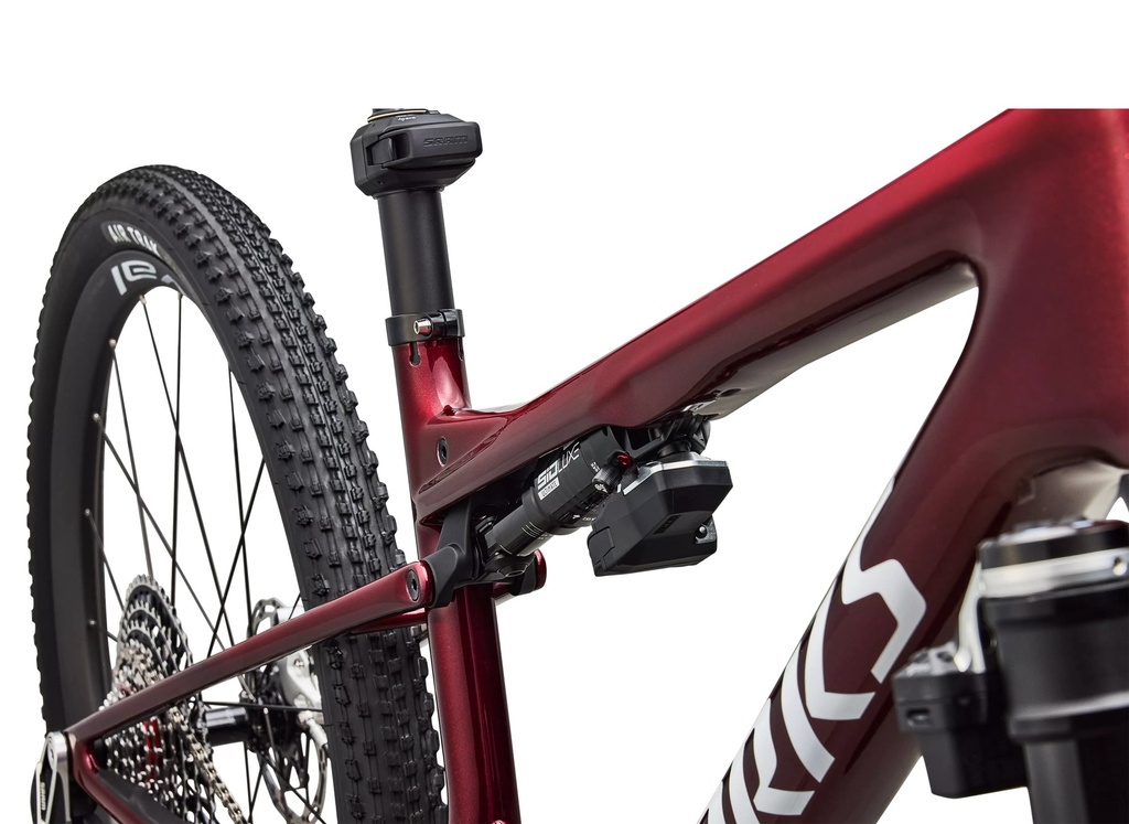 Bicicleta Specialized Epic 9 Gloss Red Tint Pearl Edge Fade / Metallic White Silver