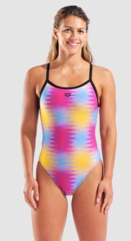 Bañador Arena Gradient Swimsuit Challenge Back Pink Multi