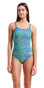 Bañador Arena Snakeskin Swimsuit Lightdrop Back Blue Cosmo