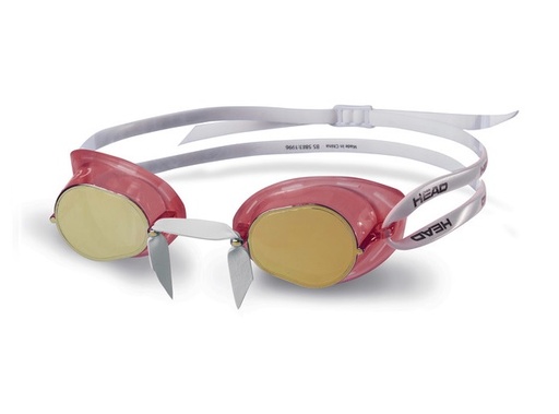 [451050CLRDGO] Goggle HEAD RACER MIRRORED TPR Clear/Red/Gold