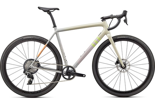Bicicleta Specialized CRUX EXPERT Gloss White Speckled/Dove Grey/Papaya/Clay/Lime