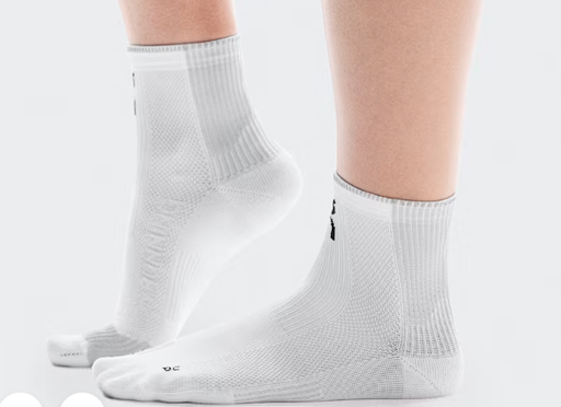 Performance Run Sock Mid U White / Glacier