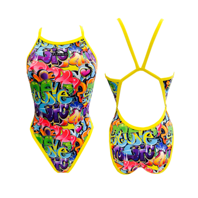 BAÑADOR NATACIÓN NIÑA LONDON LOVE (TIRANTE FINO) 89557222 - Fast SwimSuit