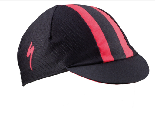 [644-8014] CYCLING CAP LIGHT BLK/ACDRED